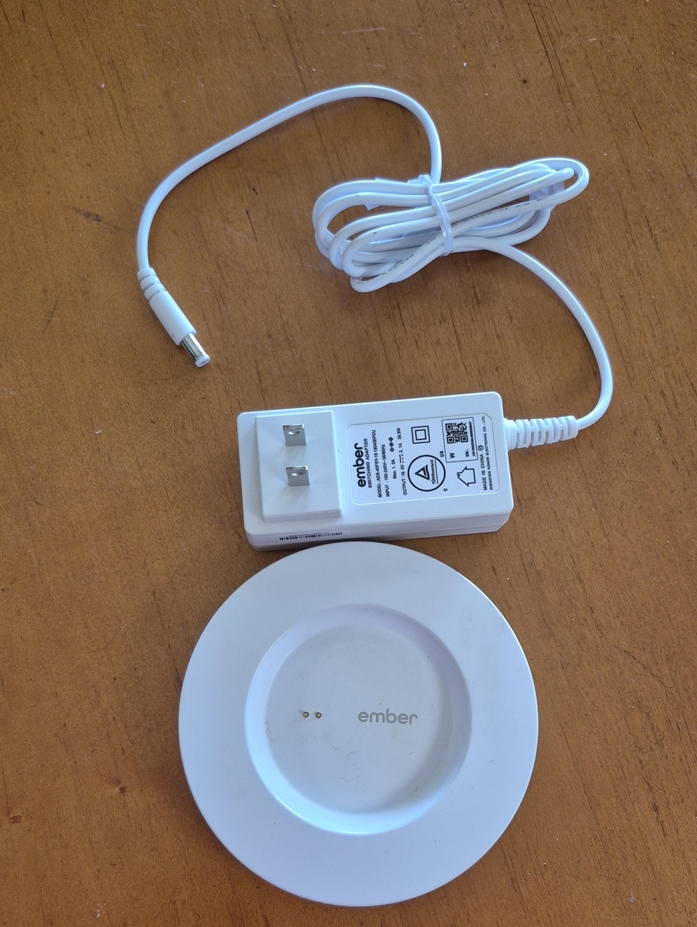 Ember White Temperature Control Smart Mug Warmer & Charging Cord